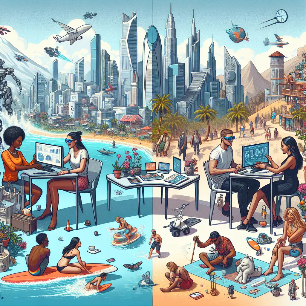 Representation of How Digital Nomads and Bleisure Travelers Are Redefining Work and Travel in 2025